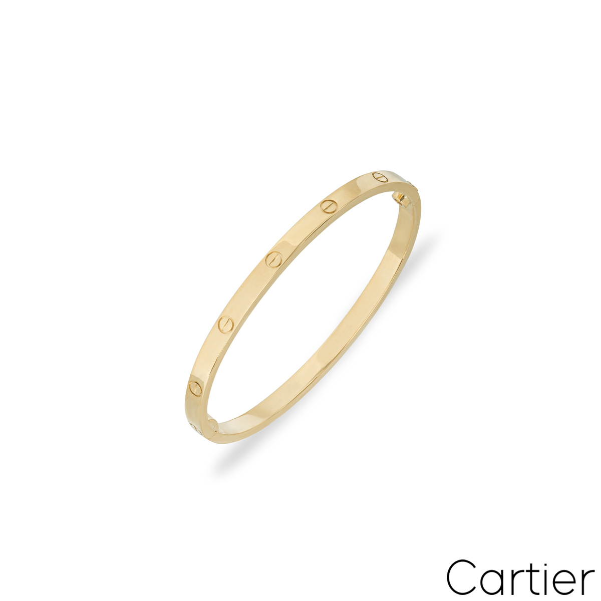 Cartier Yellow Gold Plain SM Love Bracelet Size 15 B6047515